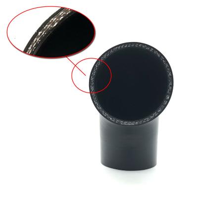 China Silicone 2.5/63mm 90 Degree Silicone Reducer Hose Coupler Tubo Piping Hose Black for sale