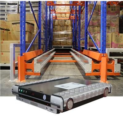 China Automated Corrosion Protection Warehouse Storage For High Density Warehouses Radio Shuttle Pallet Racking System for sale