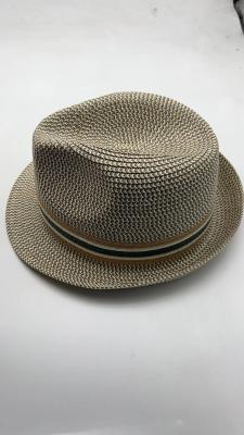 China Elegant 3 Inch Round Straw Sun Hat With Ribbon for sale