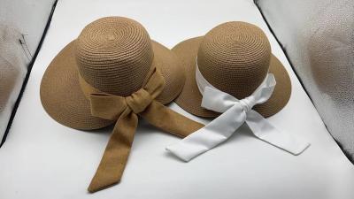 Cina Cappello naturale di paglia per donne con margine largo in vendita