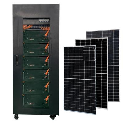 China UPS Household Solar Power System Customized 30Kwh 50kwh Storage System 48v 600ah LiFePO4 Batteries Rack Lithium Battery Residential Solar Power Cabinet for sale