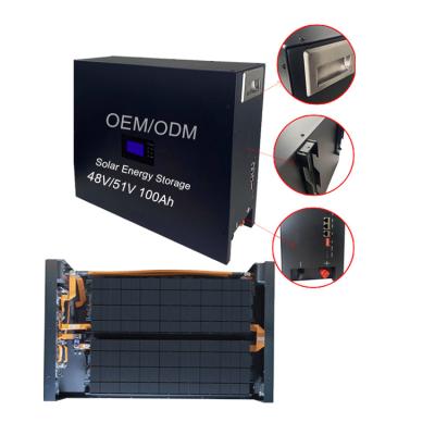 China UPS Household Solar Powered Residential Wall Mounted Lithium Ion Battery System Hotsale 51.2/48v 100ah 10kwh LiFepO4 For Solar System Home Energy Storage Systems for sale