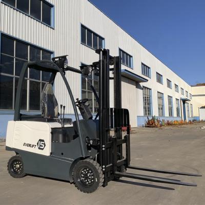 China EVERLIFT FB15E 1.5TON 3000mm-5000mm Mini Seated Electric Restaurant Forklift With Side Clutch Triple Mast for sale