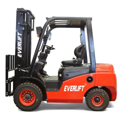 China Restaurant Everlift forklift 2.5 ton 3ton 3m 4.5m 6m gasoline diesel forklift/lpg with nissan k21 k25 engine for sale