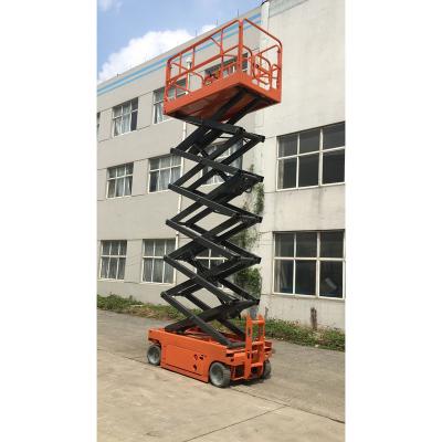 China Restaurant Electric Scissor Lift FSJY1012 Self Propelled Aerial Work Platform Rental Scissor Lift 10m 12M 14M for sale