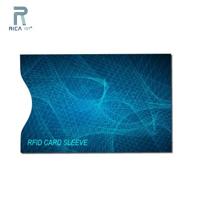 China Waterproof / Waterproof 0.12mm Thickness Coated RFID NFC Card Paper Sleeve For Card Protection for sale