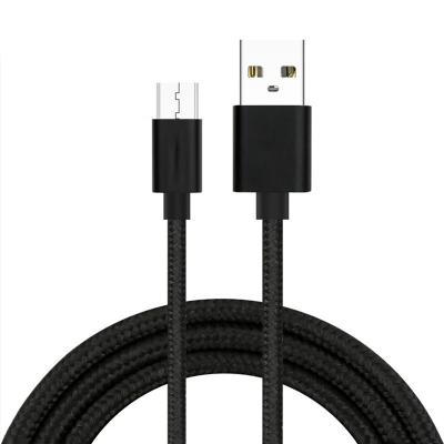 China MP3/MP4 Player Nylon Braided Micro USB Cable Custom Logo USB Charger Cable For Android Mobile Phone for sale