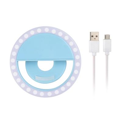 China Mini Customized Logo Selfie Rechargeable LED Ring Light Ring Light For Mobile Phone Portable Mini Selfie LED Original Lights for sale