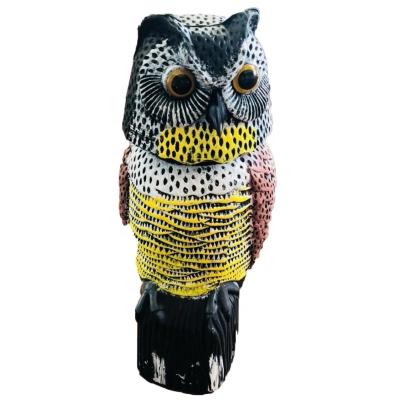 China Red Owl Decoy Wing Solar Owl Crow Decoy Bird Repellent Scare for sale