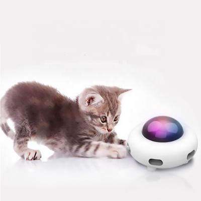 China Sustainable Interactive Electronic Cat Toy With Feather Rotating Low Noise Pet Toy For Indoor Cats Relieve Boredom for sale