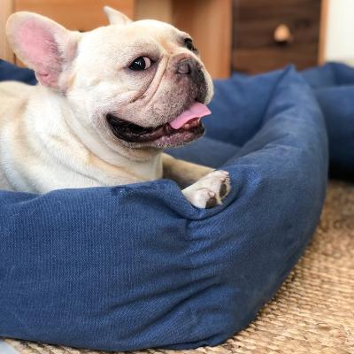 China Travel Super Soft Ped Bed Luxury Canvas Dog Bed Breathable Dog Bed Sofa With Removable Cover for sale