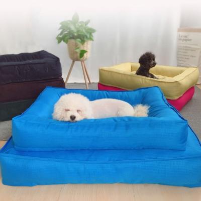 China Durable Travel Pet Bed Rectangle Dog Bed Waterproof Removable And Washable Cwith Cover for sale