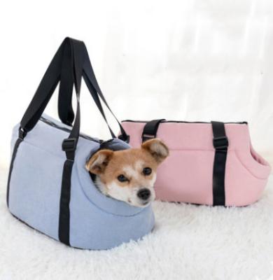 China Viable Portable Puppy Cat Carry Bag Pet Sling Carrier Shoulder Strap and Bag Opening Zipper Pouch Safety Belt for Small Dogs for sale