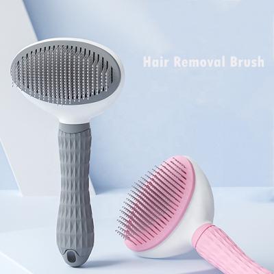 China Sustainable Cat Soft Brush Pet Brush for Throwing Removes Loose Long or Short Hairs,Slicker Brush for Dog Massage-Self Cleaning for sale