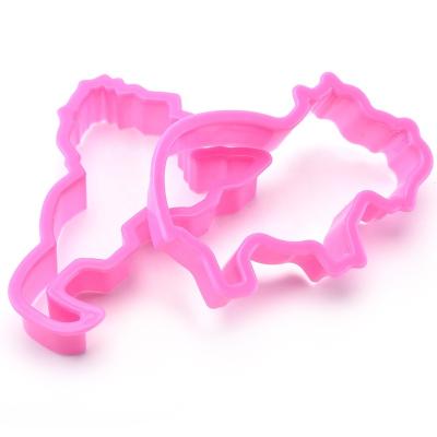 China 4pcs Sustainable Plastic Cookie Cutter , Animal Cookie Mold 3D Cookie Cutter DIY Mold For Cake for sale