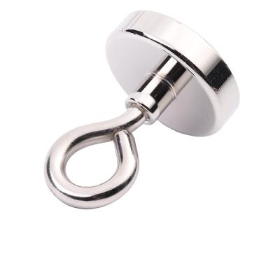 China Industrial Heavy Duty Pot Magnet Powerful Neodymium Magnetic Material Pot Magnet With Hook for sale