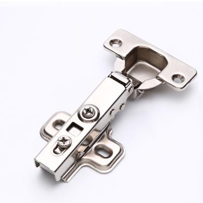 China Modern mepin iron clip on hinge 2 European HOLES electroplate automatic hydraulic damping soft close hydraulic concealed iron hinge for cabinet for sale