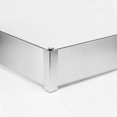 China Modern PVC Sideboard Brush Silver Skirting Board Pedestals with Aluminum Foil for Floor Decoration Floor Trims Plinth for sale