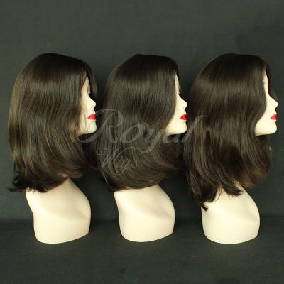 China Hide Nice16 Inch Light Wave Jewish Virgin European Hair Wigs Silky Straight Jewish Layered Wigs for sale