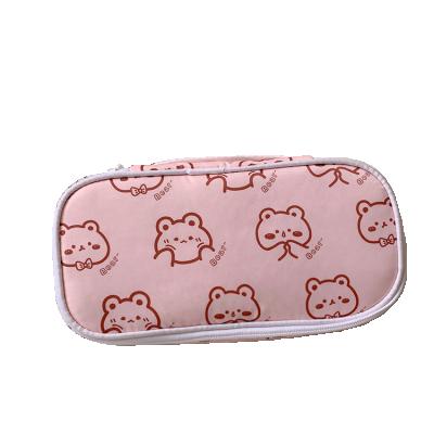 China Cute 2022 Teaching+Office+Home School Cartoon Ins Girly Raincoat With Handle Casual Style Pencil Case For Exams for sale