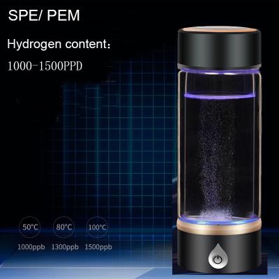 China Titanium Platinum Foil Electrolytic Hydrogen Rich Generator Water Ionizer Bottle Separate High Pure Hydrogen H2 and O2 PET Bottle Use for sale