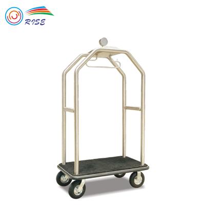 China Modern 304 Stainless Steel Hotel Suit Cash Trolley Luggage Cart for sale