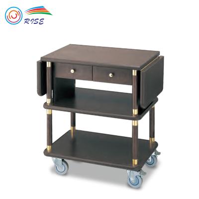 China Modern Hotel Restaurant Kitchen Mobile Delivery Dining Serving Cart Food Cart for sale