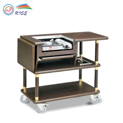 China Modern Flambe Cart Cart for Hotel Restaurant Mobile Food Cart Hotel Cooking Cart for sale