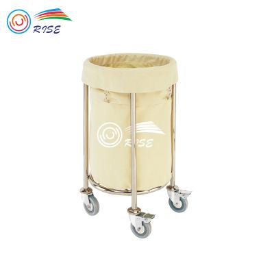 China Hotel Good Quality 201 Stainless Steel Linen Trolley For Housekeeping for sale