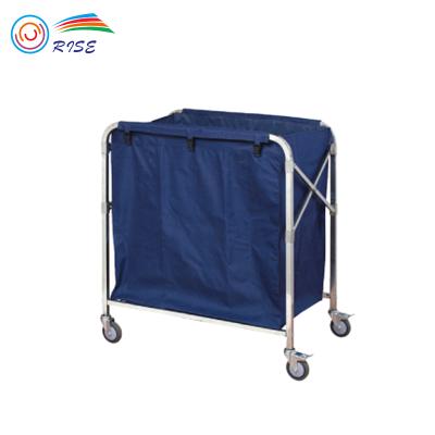 China Durable Folding Mobile Cart Clean Serving Canvas Cart For Hotel Room for sale