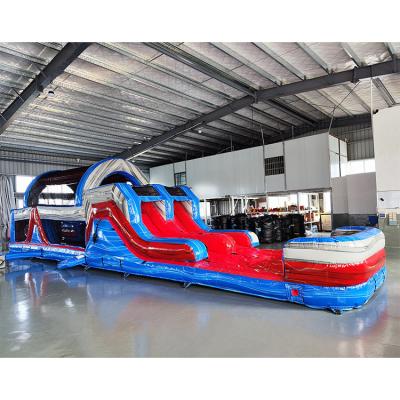 China Outerdoor Amusement Backyard PVC Inflatable Bounce House Combo Colorful Jumping Castle with Slide for sale