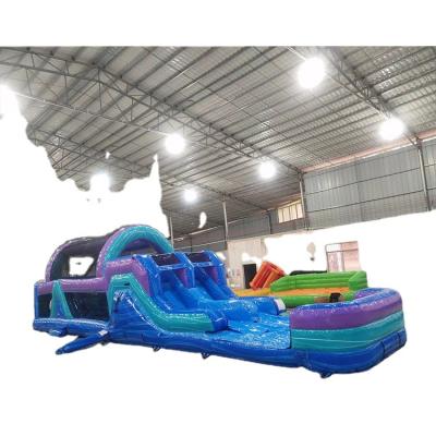 China Outerdoor Amusement Water Slide Inflatable Bouncer Party Rentals Inflatable Obstacle Course for Team Events Large Inflatable Comb Obstacle Course for sale