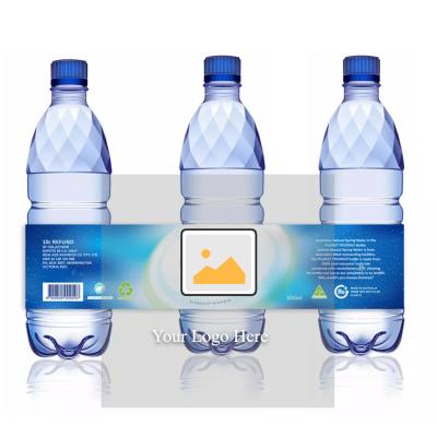 China Factory Direct Sale Waterproof Label Printing Custom Printing Heat PVC Pet Shrink Sleeve Label Bottle Water Plastic Label For Water Bottle for sale