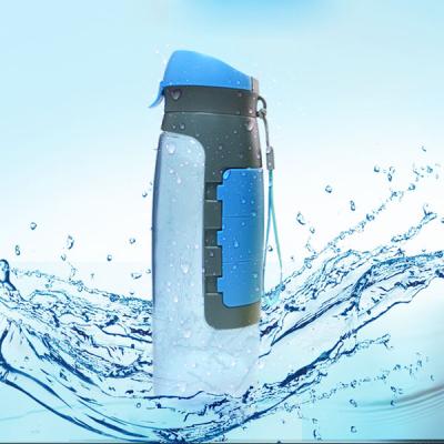 China Promotion Gift 750mL Portable Waterproof Travel Drinking 7 Day Pill Box Water Bottle Plastic Organizer for sale