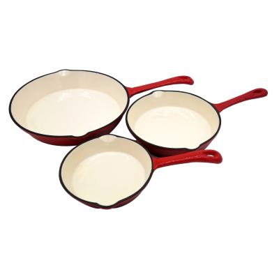 China General Use For Wholesale Classic Gas Kitchen And Induction Cooker Cookware Tools Cast Iron Frying Pan Set Skillet OEM Logo for sale