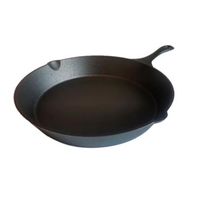 China General use for Gas and Induction Cooker Factory Price Cast Iron Frying Pan Stick Round Pre-Seasoned Frying Pan for sale