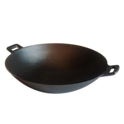 China Sustainable Manufactured Wholesale Cast Iron Traditional Non-Stick Wok for sale