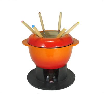 China Sustainable melting cheese fondue with forks and Rechaud hot pot for cheese chocolate for sale