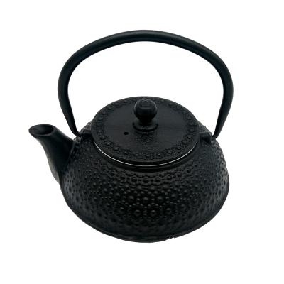 China Sustainable Cast Iron 600ml Teapot With Stainless Steel Filter Cast Iron Kettle BSCI LFGB Approved for sale