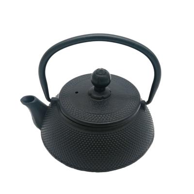 China Teaware Viable Personalized Black Enamel Teapot Cast Iron Chinese Tea Kettle for sale