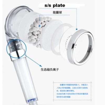 China Without Switch Fashion Shower Bath High Quality Handheld Transparent Shower Head With PP Filter for sale