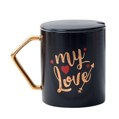 China Viable Creative Lovers Mug Ceramic Mug Home Office Mug Hi Business Shop With Hand Gifts for sale