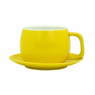 China Ceramic Viable Hot Selling Mug Fashion Office Creative Ceramic Coffee Cup And Saucer for sale