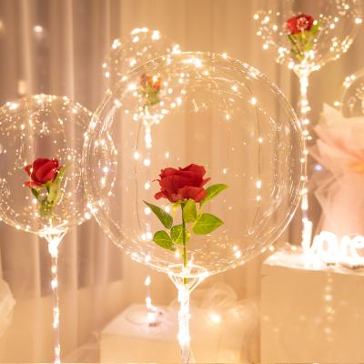 China Aluminum Led High Light Bobo Transparent Balloon Bubble Balloon for Christmas and Party Decoration Full Set for sale