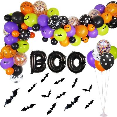 China Halloween Party Decorations / Gifts Set 3D Bat Ghost Festival Party Background Wall Decoration Decorative Supplies for sale