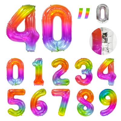 China Birthday /Wedding Party Decor/Gifts RTS 50 pcs/Color Balloons New Design Various Set 40 Inch Number Foil Balloon For Party Decorations for sale