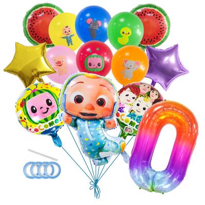 China Birthday Party Decor Boy Foil Set Watermelon Baby Shower Kids Birthday Party/Gifts Dropshipping 14 Pcs Caton Watermelon for sale