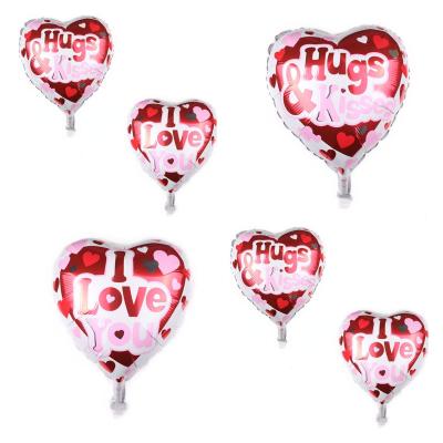 China 18 Inch Heart Birthday /Wedding Party Decor/Gifts Shape I Love You Te Amo Helium Foil Balloons Globos Wholesale Valentine's Day Balloons Party Wedding Decoration for sale