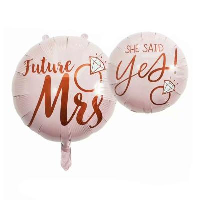 China 22 Inch Double Sided Birthday /Wedding Party Decor/Gifts Love Balloons Peach Heart Round Foil Printed Balloon For Wedding Party Valentine's Day Decoration Balloons for sale