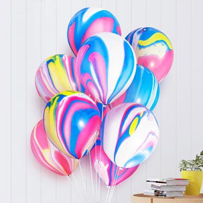 China 12inch Cloudy Tie Dye Latex Assorted Color Globos Agate Marble Latex Round Balloons For Wedding Birthday Party Decoration Supplies for sale